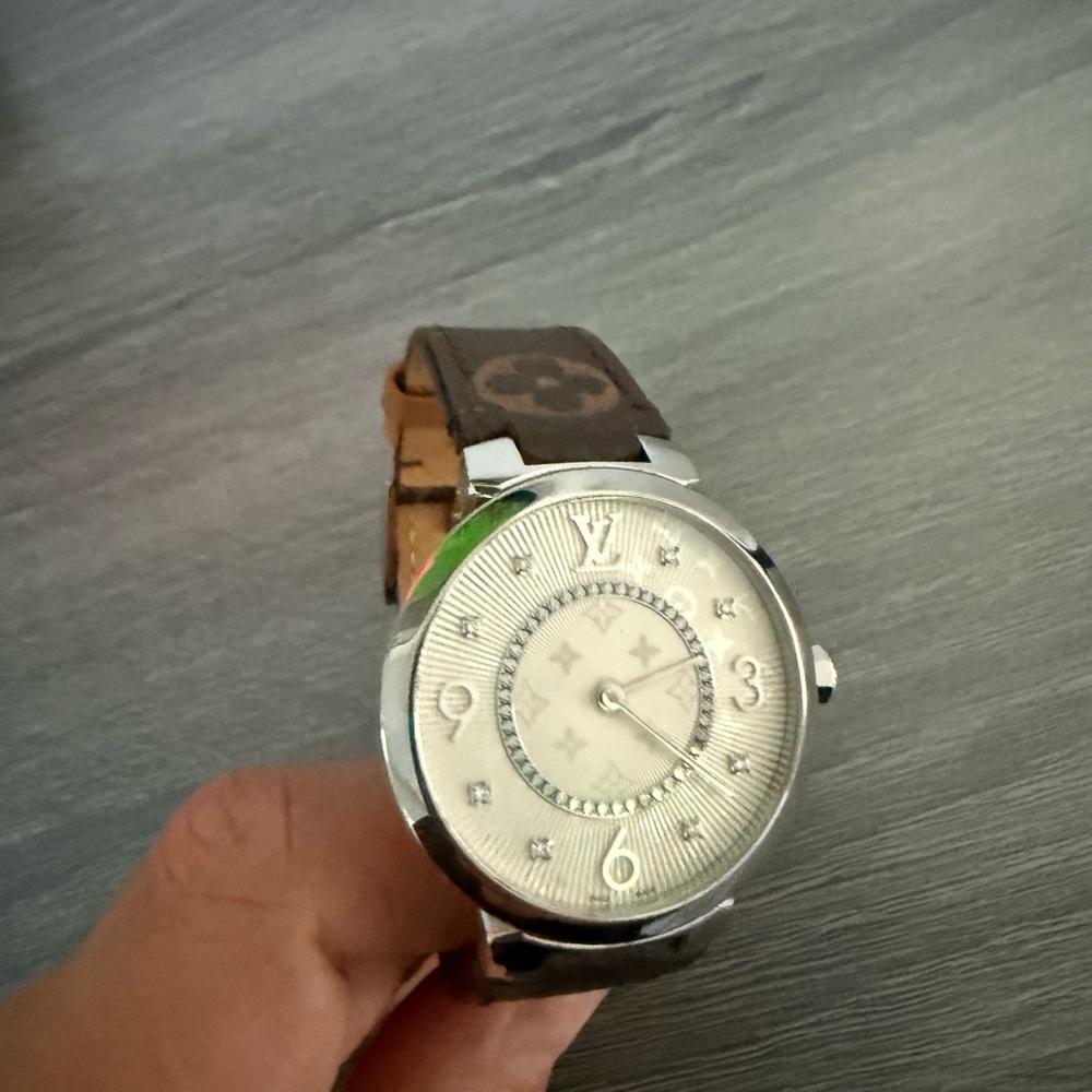 Louis Vuitton 8 Diamonds Monogram Strap Watch